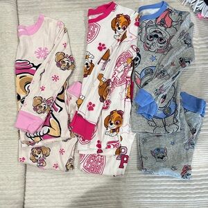 Paw Patrol Kids Pajama Set - Pink, Cream, Gray